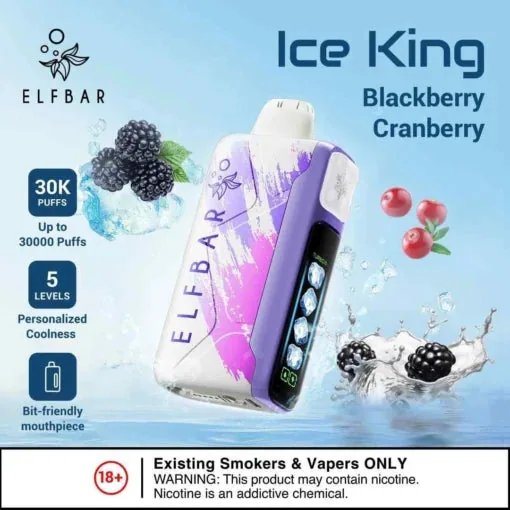 Elf Bar Ice King – Blackberry Cranberry – 30K 30000 Puffs - Vape Shop Hyderabad