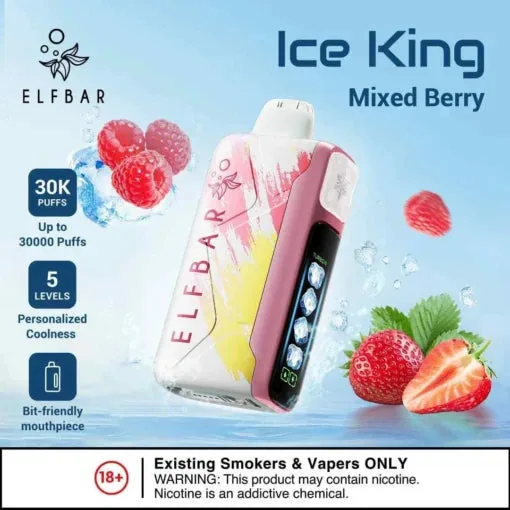 Elf Bar Ice King – Mixed Berries – 30K 30000 Puffs - Vape Shop Hyderabad