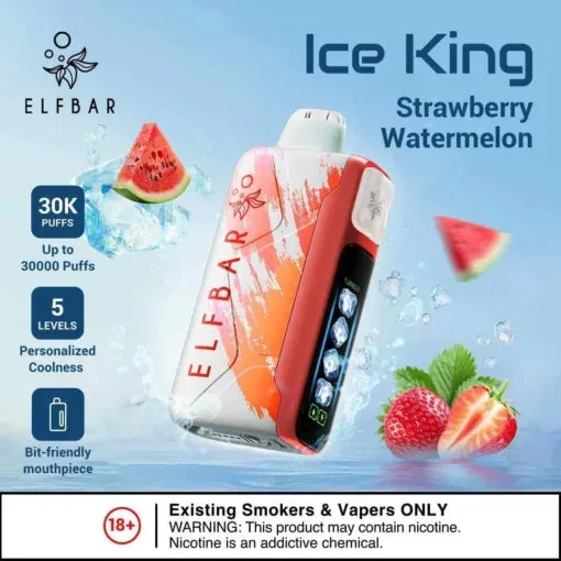 Elf Bar Ice King – Strawberry Watermelon – 30K 30000 Puffs - Vape Shop Hyderabad