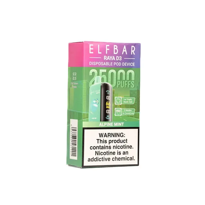 Elf Bar Raya D3 – Alpine Mint – 25000 - Vape Shop Hyderabad