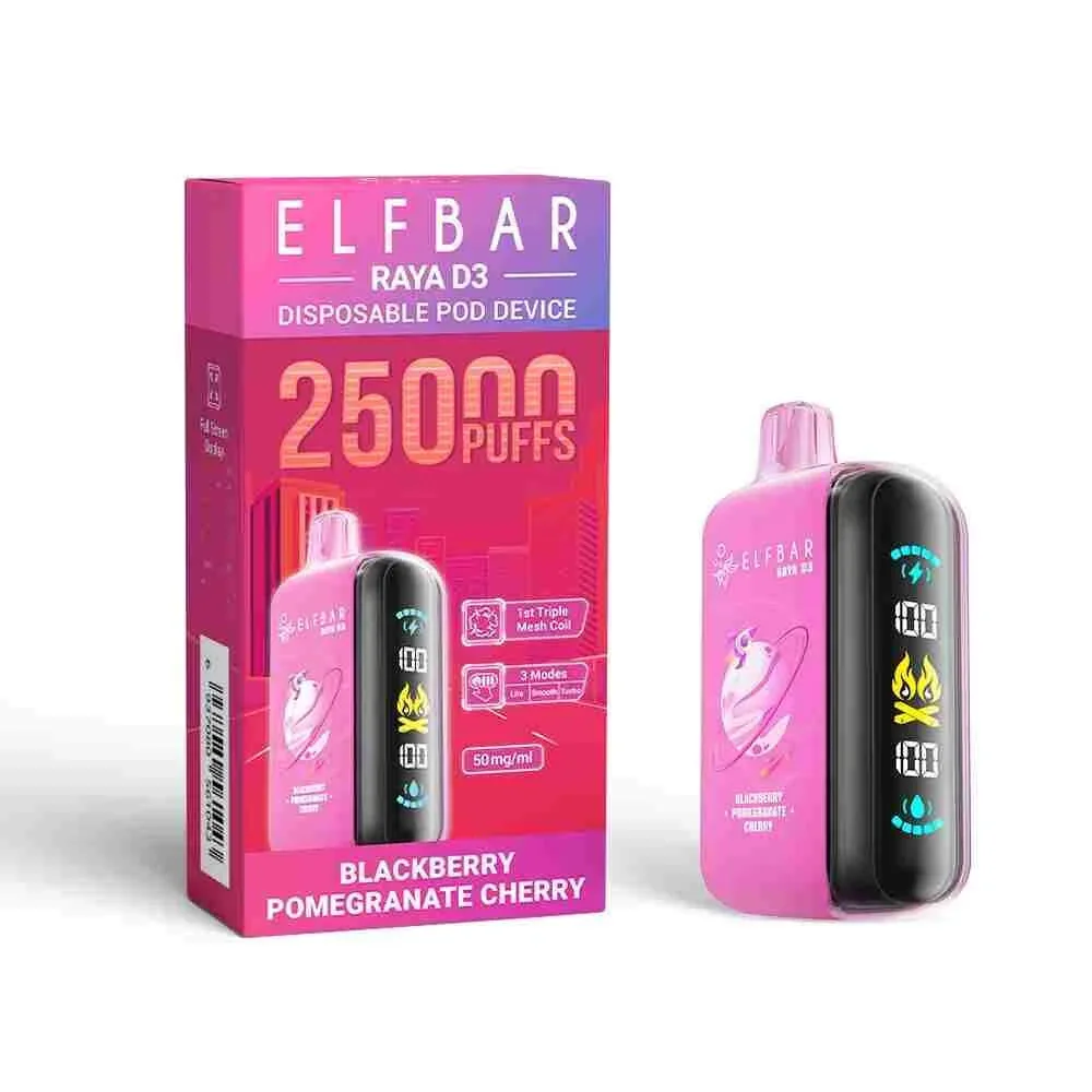 Elf Bar Raya D3 Blackberry Pomegranate Cherry – 25000 - Vape Shop Hyderabad