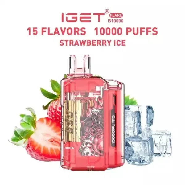 Iget Flare B10000 – Strawberry Ice - Vape Shop Hyderabad