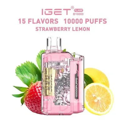 Iget Flare B10000 – Strawberry Lemon - Vape Shop Hyderabad